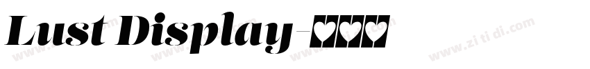 Lust Display字体转换